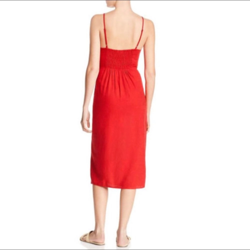 Re:Named Red Linen Sleeveless Midi Sundress - Picture 2 of 7